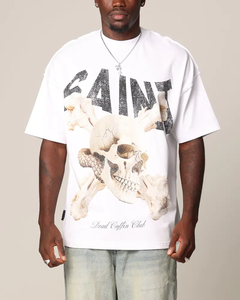 Saint Morta Dead Coffin Club Boxy T-Shirt White 1
