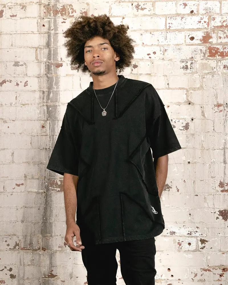 Saint Morta Deconstructed Psi Boxy Vintage T-Shirt Vintage Black 1