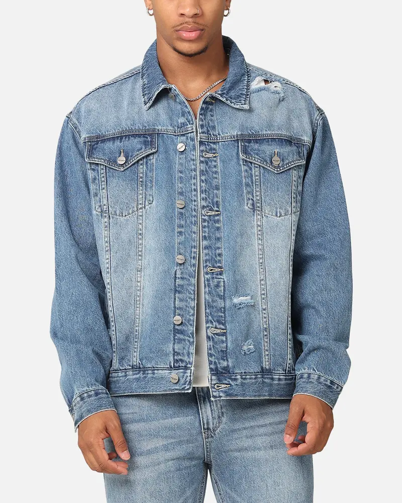 Saint Morta Denim Trucker Jacket Mid Blue Denim 1