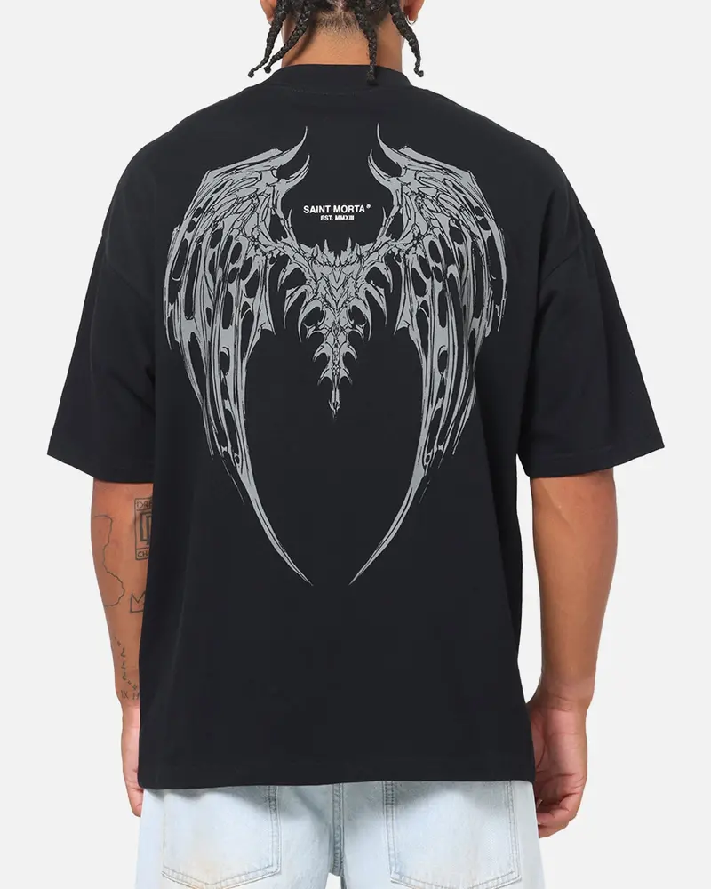 Saint Morta Departed Boxy T-Shirt Black/Grey 1