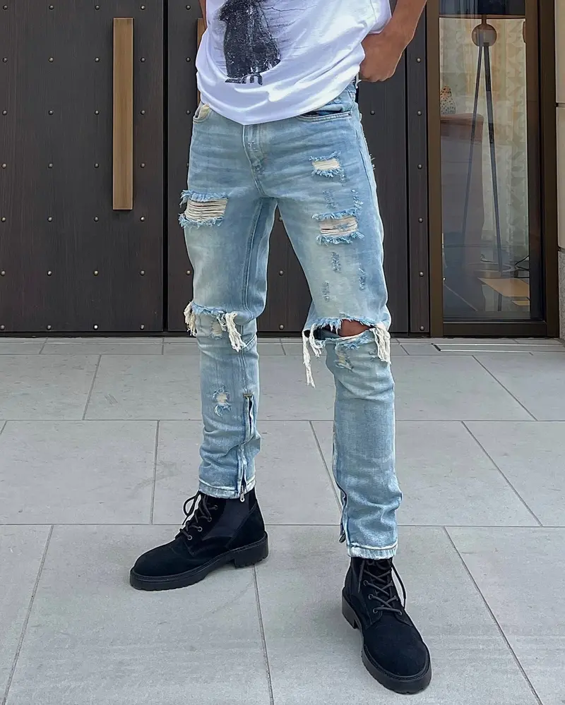 Saint Morta Destroyer Distressed Jeans Vintage Blue 1