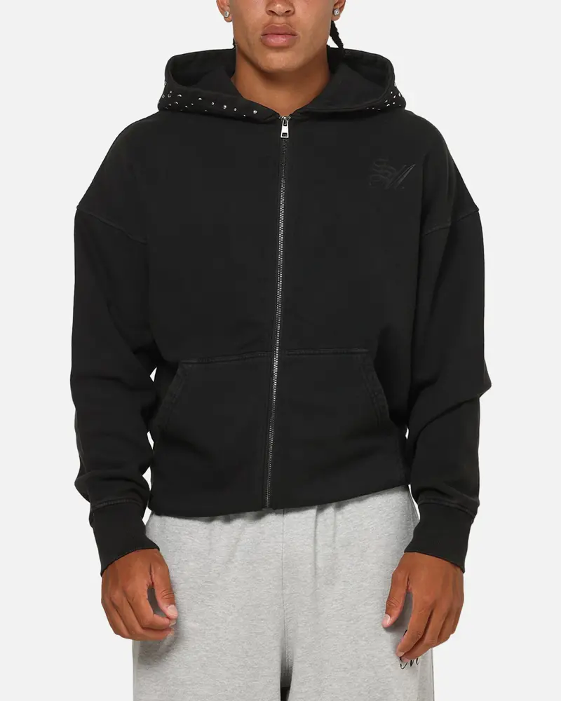 Saint Morta Divine Riot Zip Hoodie Black Wash 1