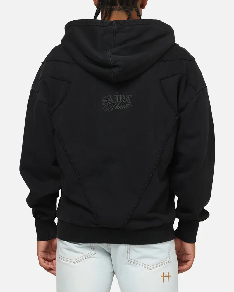 Saint Morta Divinity Zip Hoodie Vintage Black 1