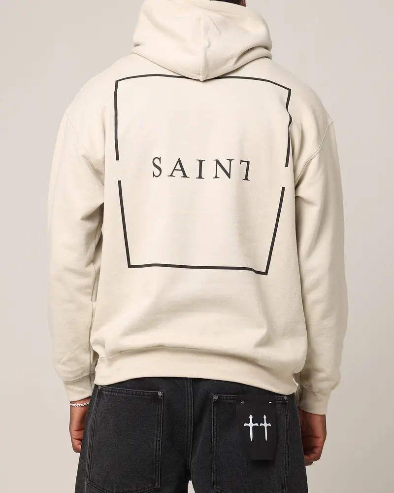 Saint Morta Division Hoodie Sand 1