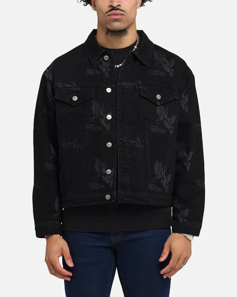Saint Morta Doves Denim Jacket Black Shadow 1