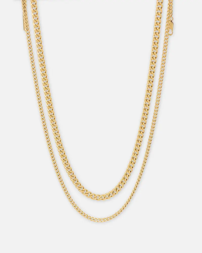 Saint Morta Duo Cuban Chain Set Gold 1