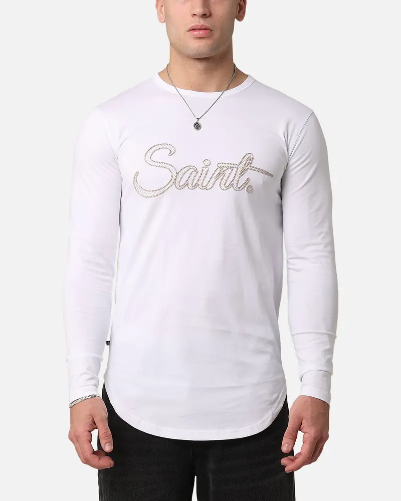 Saint Morta El Duplo Scribere Long Sleeve T-Shirt White 1