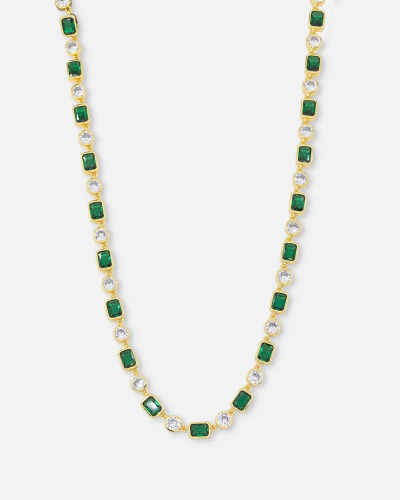Saint Morta Emerald Cut Brilliant Chain Iced Gold/Emerald 1