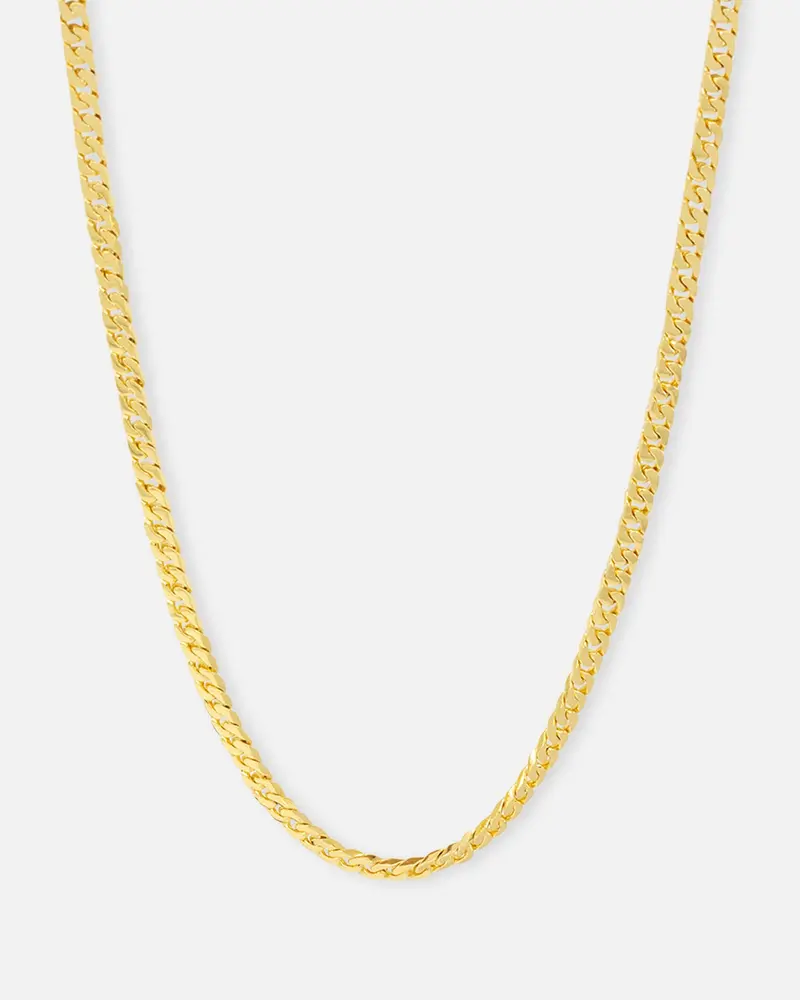 Saint Morta Flat Faced Curb Chain Gold 1