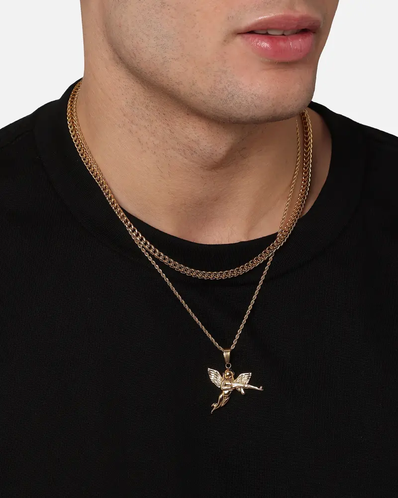 Saint Morta Franco Rope Cupid Chain Set Gold 1