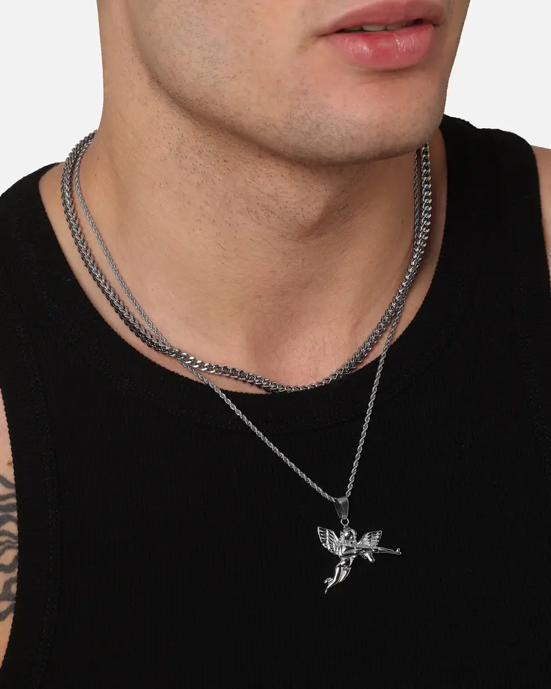 Saint Morta Franco Rope Cupid Chain Set White Gold 1