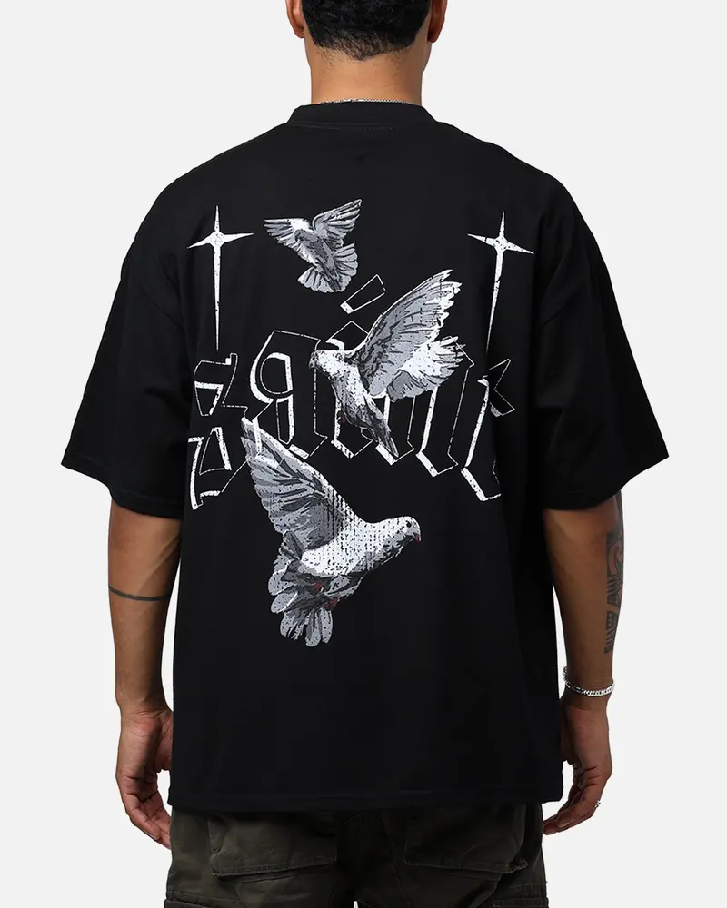 Saint Morta Freedom Mock T-Shirt Black 1