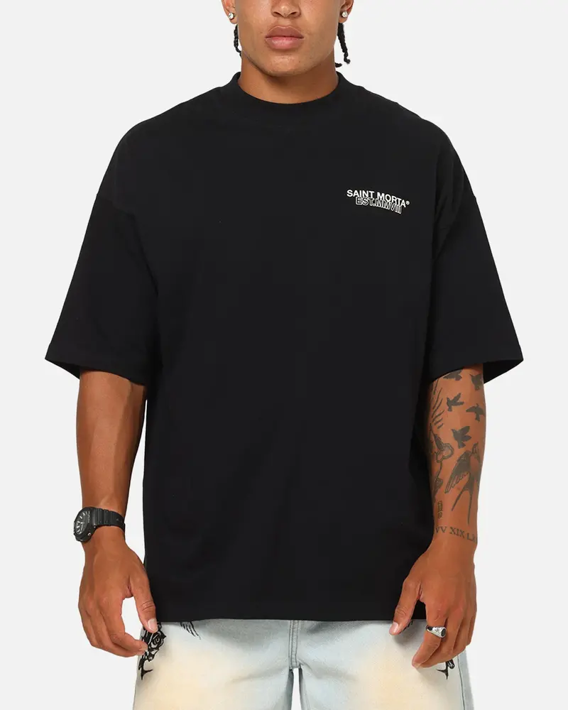 Saint Morta Global Boxy T-Shirt Black 2