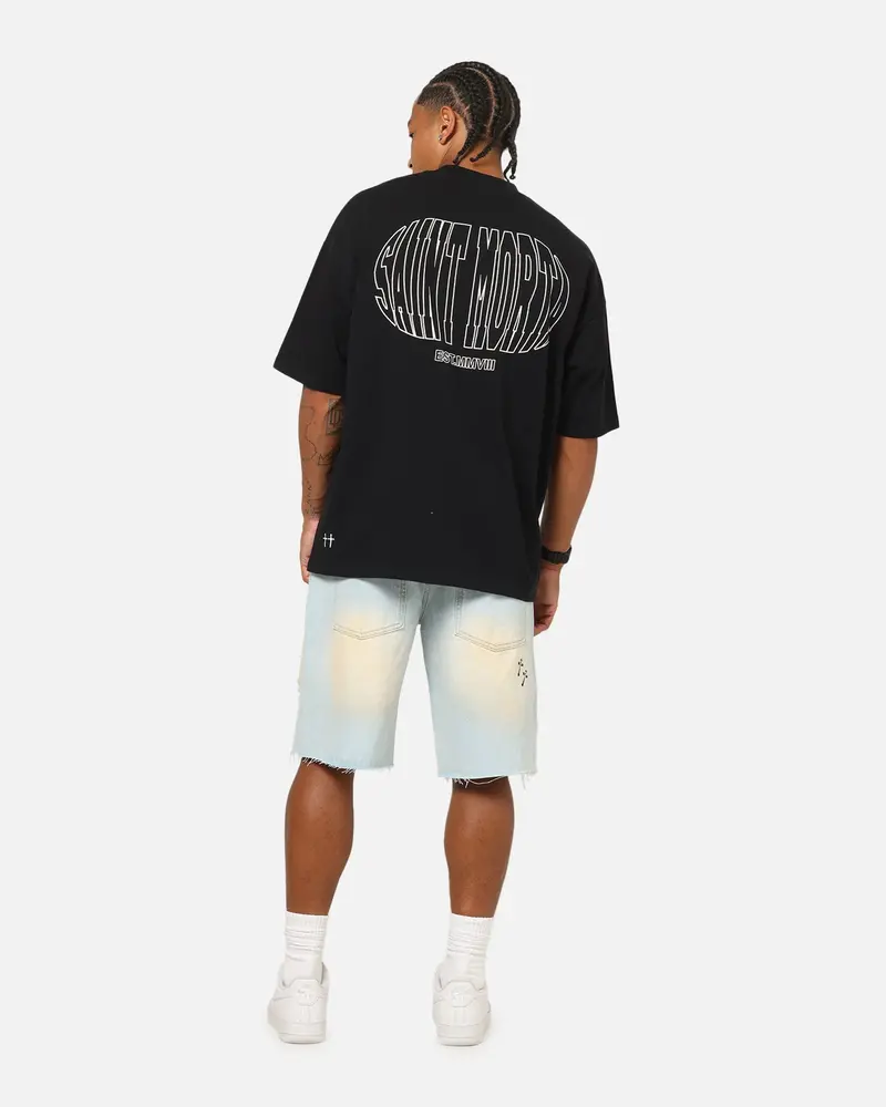 Saint Morta Global Boxy T-Shirt Black 3