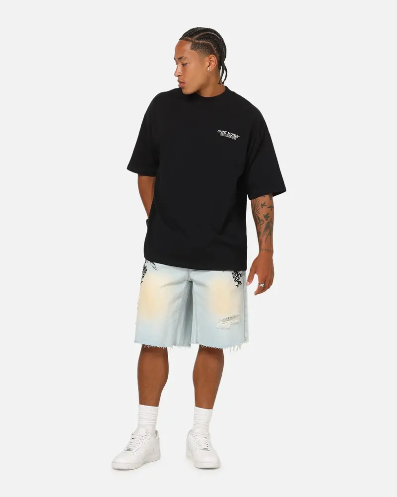 Saint Morta Global Boxy T-Shirt Black 4