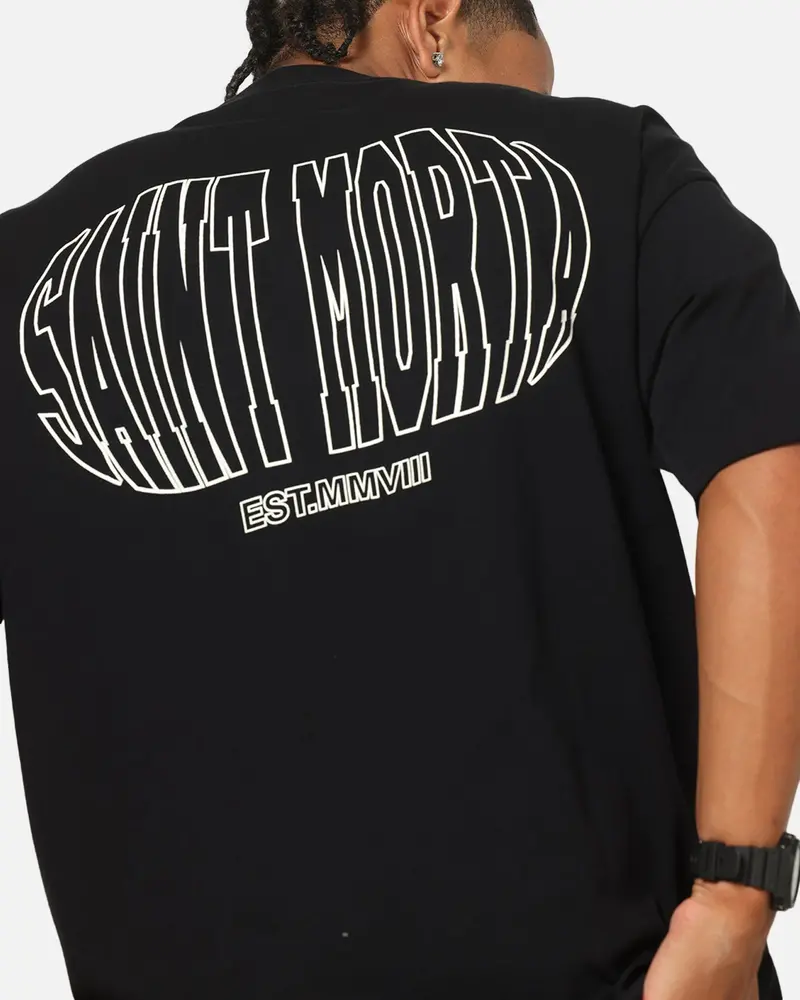 Saint Morta Global Boxy T-Shirt Black 7