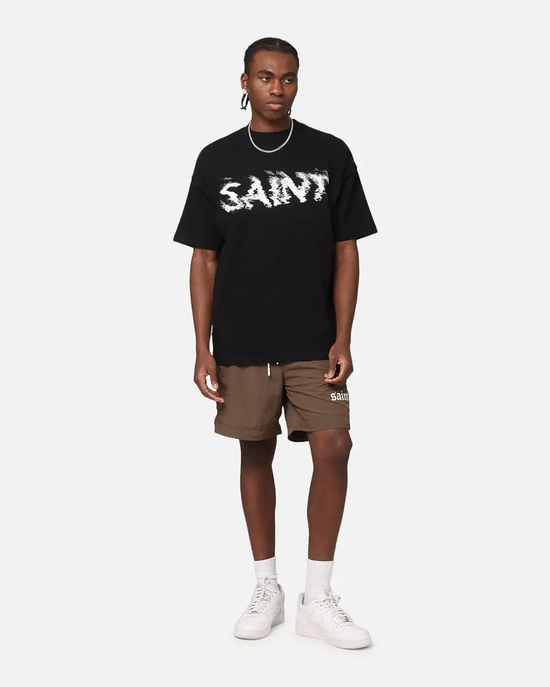 Saint Morta Gothic Nylon Shorts Chocolate 2