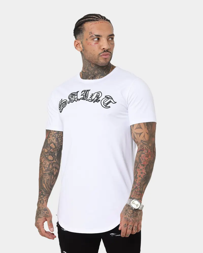 Saint Morta Gothic Paisley El Duplo Short Sleeve T-Shirt White/Black 1