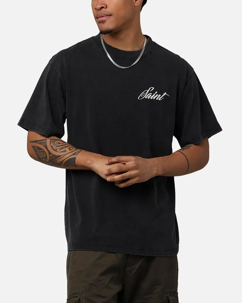 Saint Morta Guardian T-Shirt Vintage Black 1