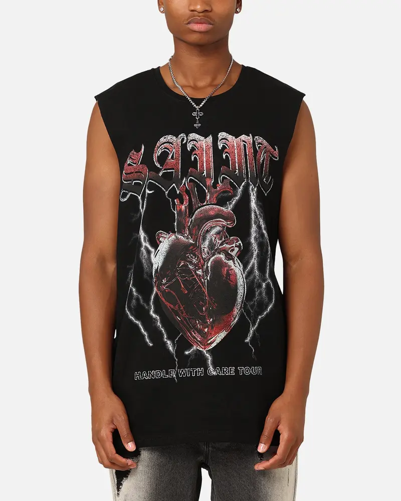 Saint Morta Handle With Care Tour Muscle T-Shirt Black 1