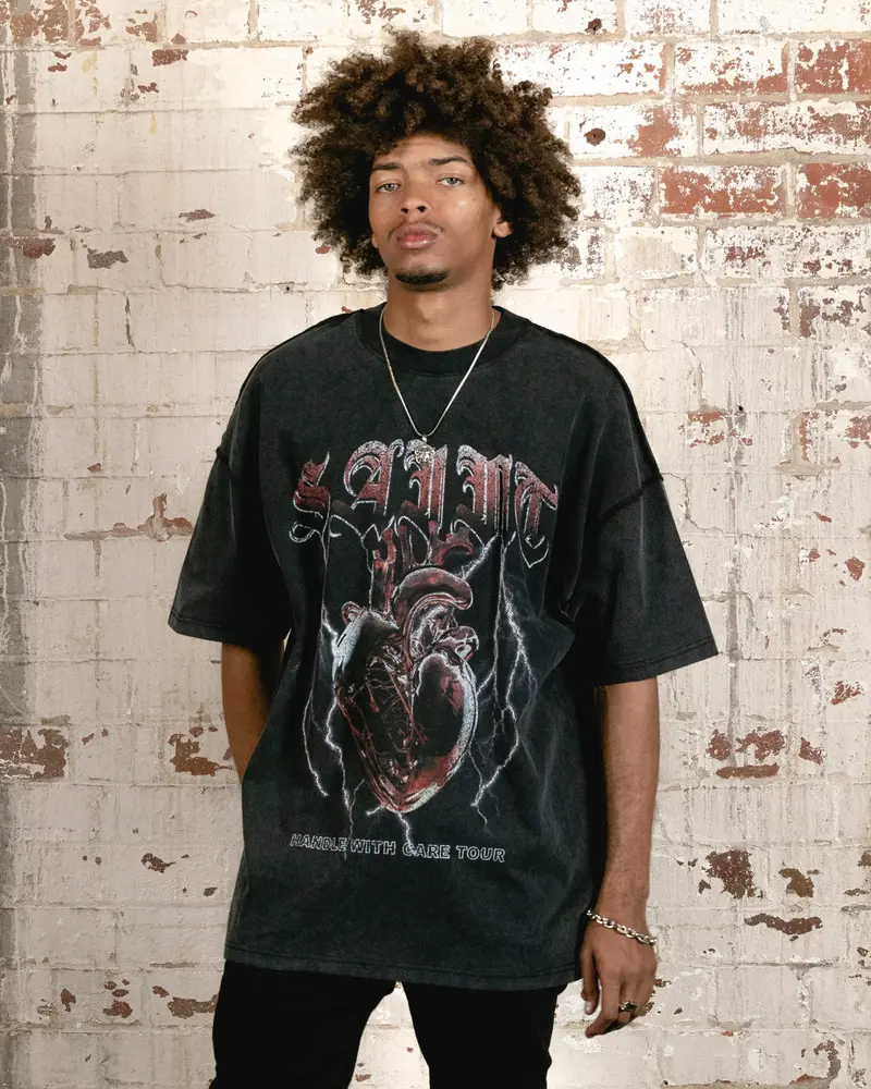 Saint Morta Handle With Care Tour T-Shirt Vintage Black 1