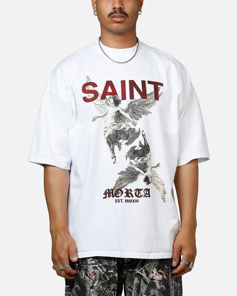 Saint Morta Heavens Mock T-Shirt White 1