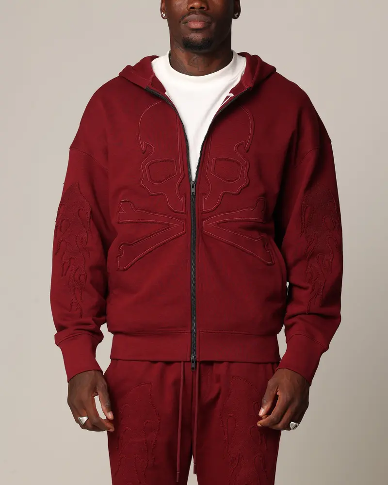 Saint Morta Hellfire Zip Hoodie Lava 1