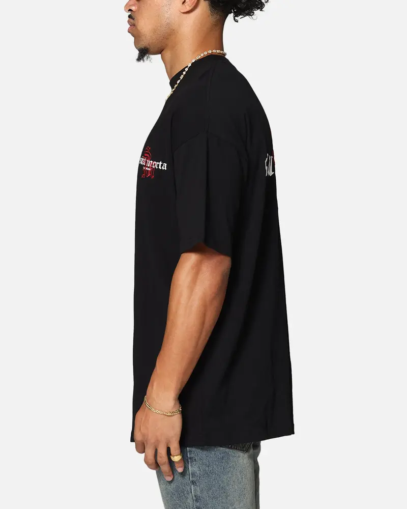 Saint Morta Heritage Boxy T-Shirt Black/Red 6