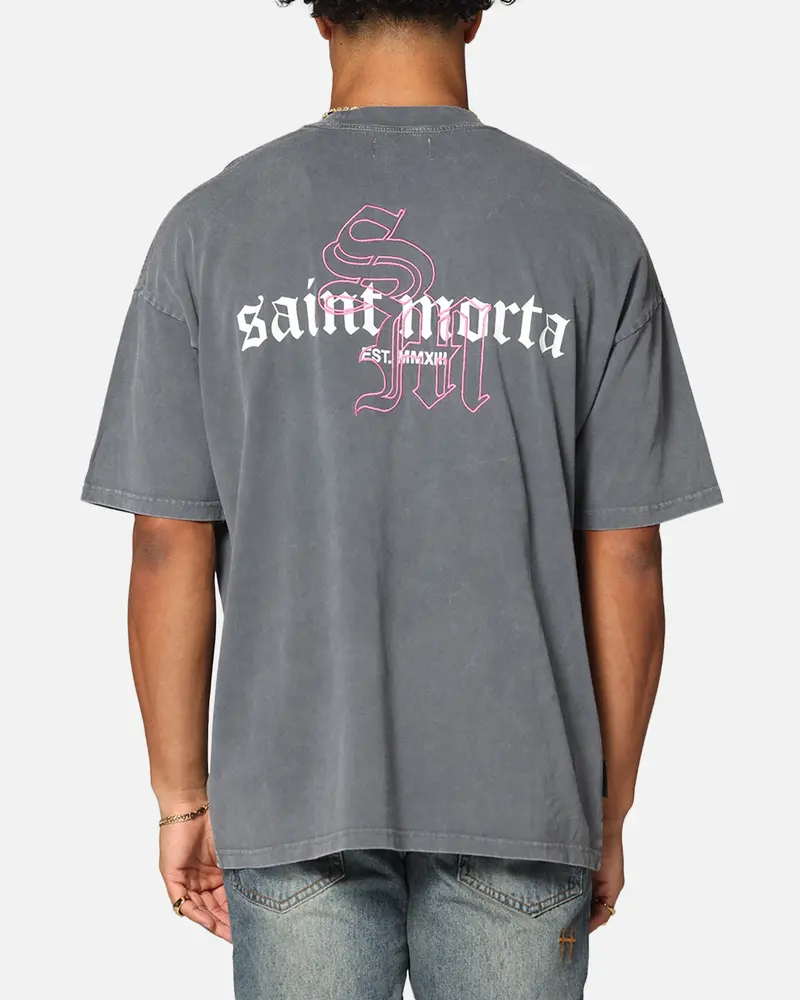 Saint Morta Heritage Boxy T-Shirt Washed Black 1