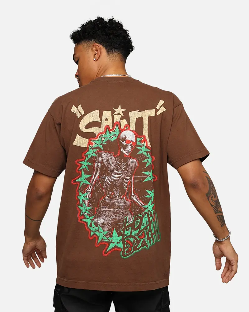 Saint Morta Holy Death T-Shirt Vintage Brown 1