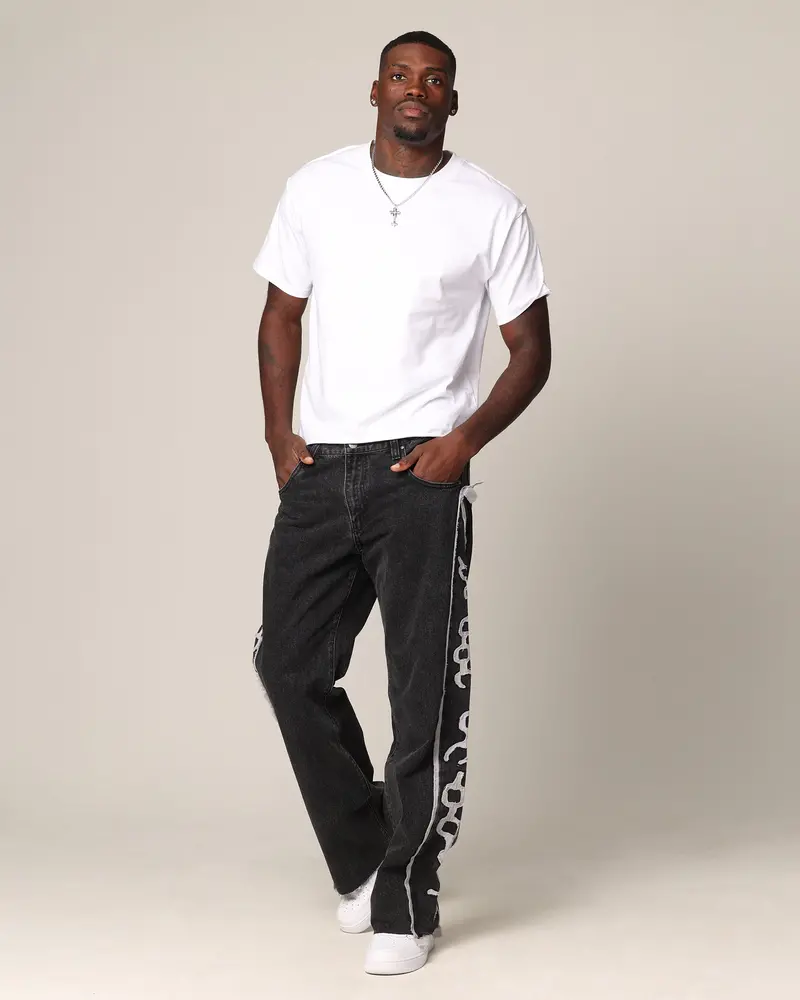 Saint Morta Holy Ghost Flared Jeans Black Wash 2