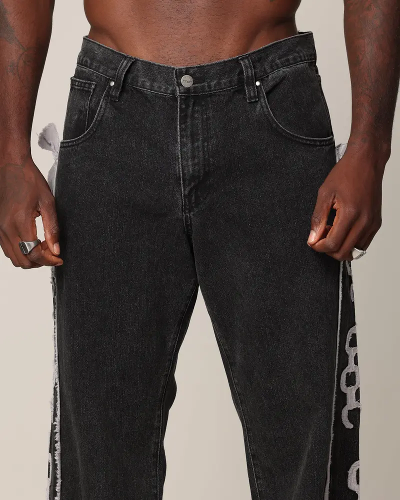 Saint Morta Holy Ghost Flared Jeans Black Wash 7