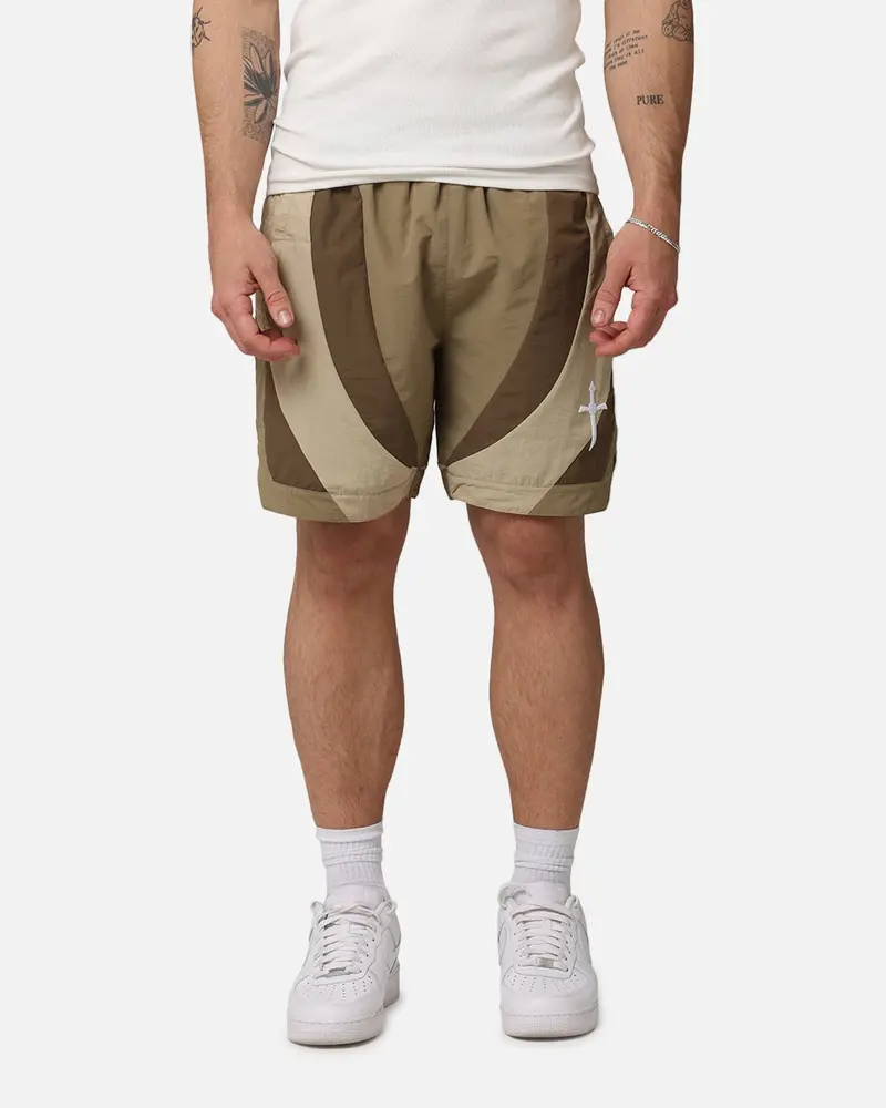 Saint Morta Holy Grail Nylon Shorts Brown 1