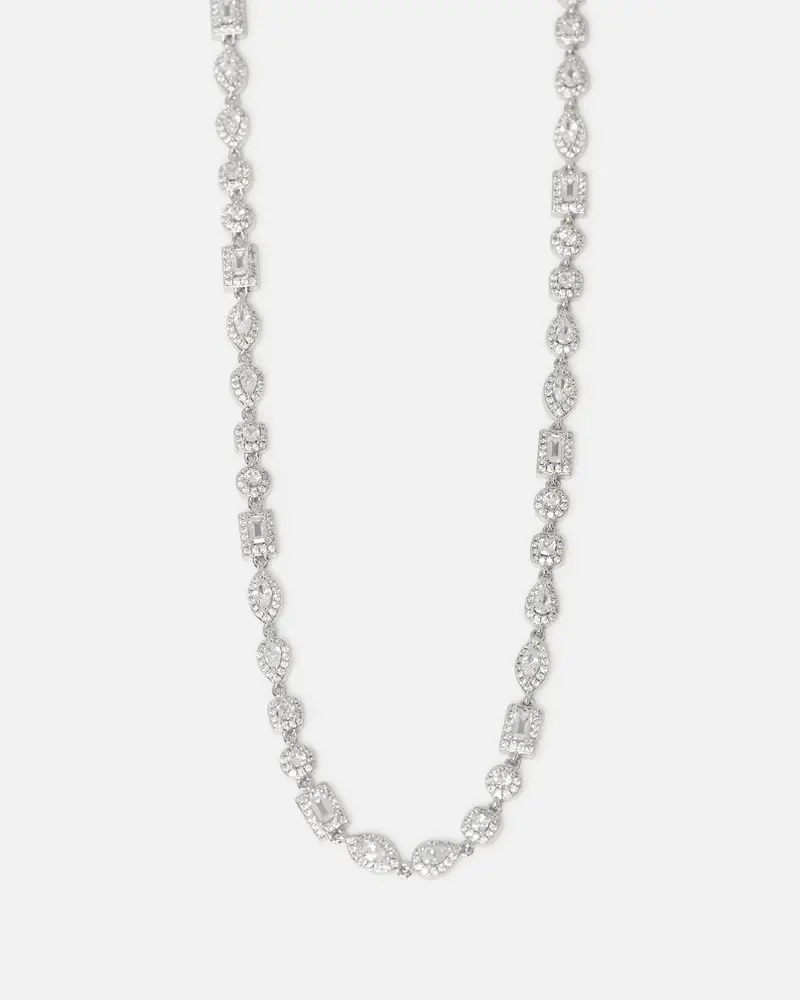Saint Morta Iced Cluster Chain Iced White Gold 1