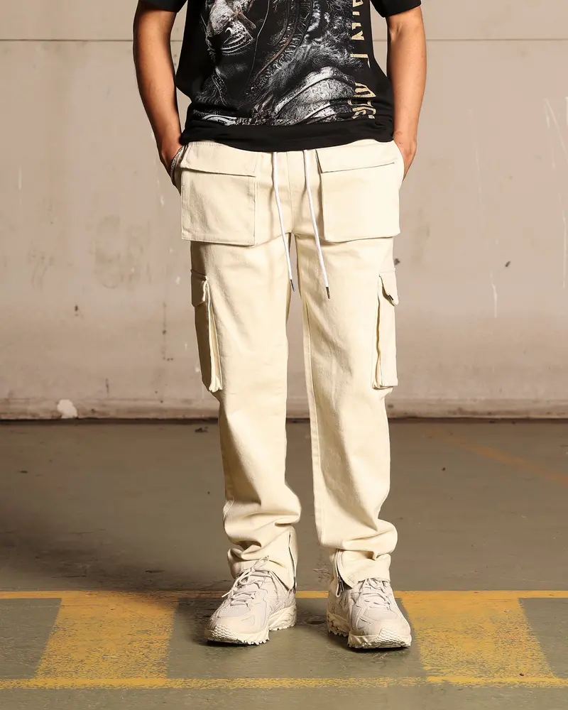 Saint Morta Infantry Relaxed Cargo Pants Off White 1
