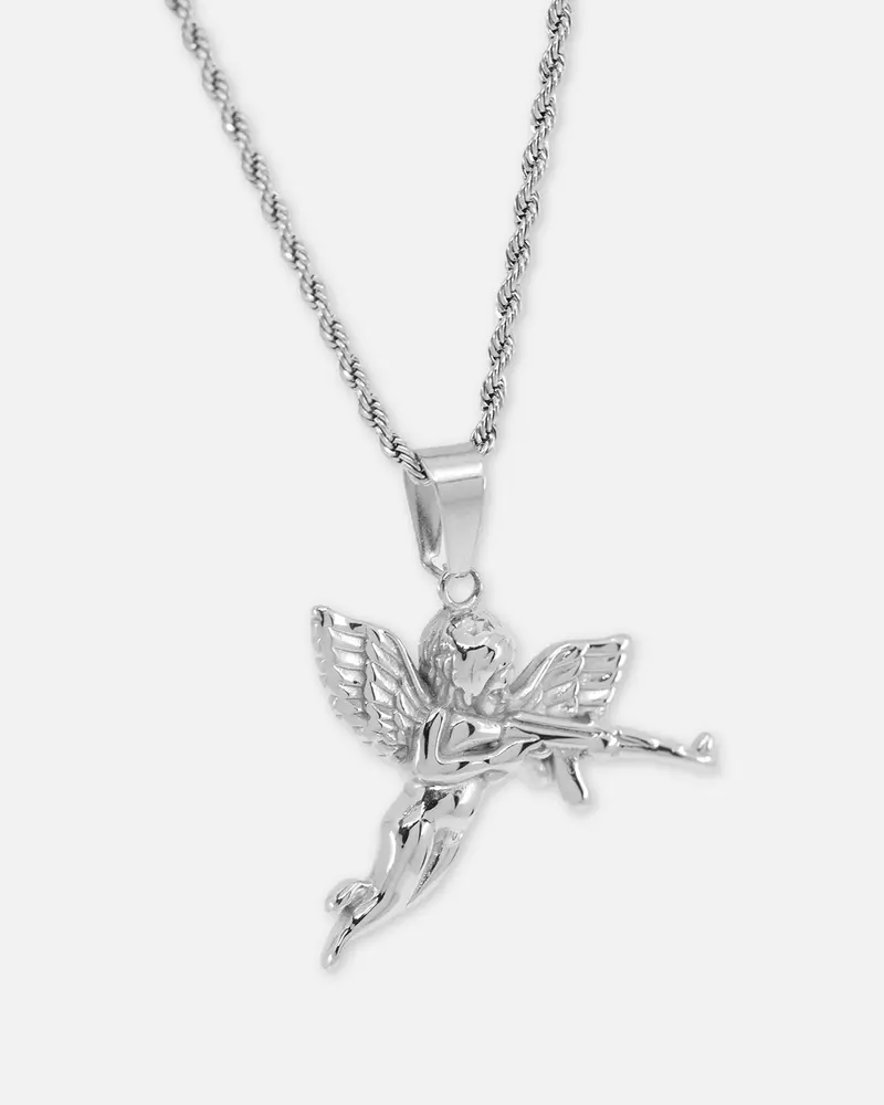Saint Morta Jilted Cupid Pendant White Gold 1