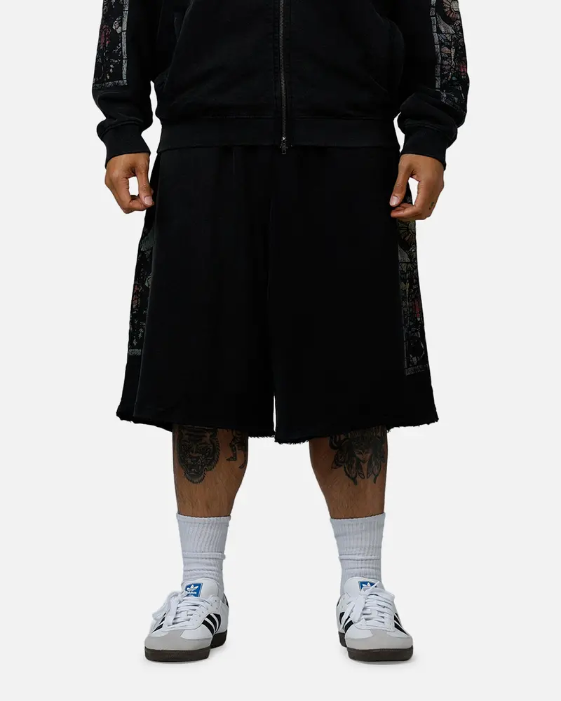 Saint Morta Kingdomcome Baggy Sweat Shorts Vintage Black 1