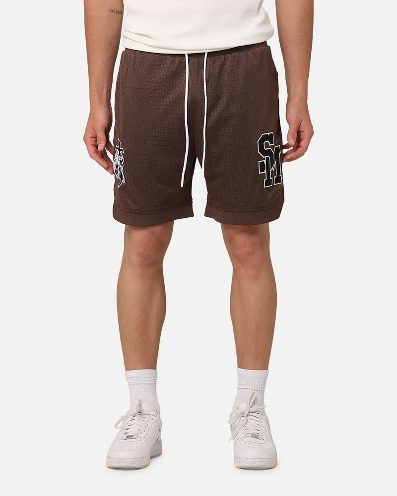 Saint Morta La Rambla Basketball Shorts Dark Brown 1