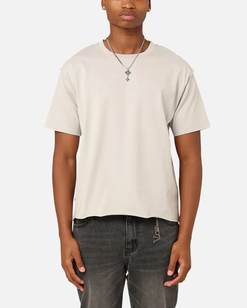 Saint Morta Lafayette Cropped T-Shirt Grey 1