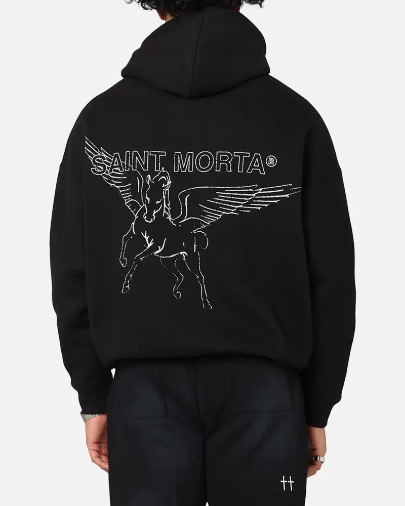 Saint Morta Liberty Boxy Hoodie Black 1