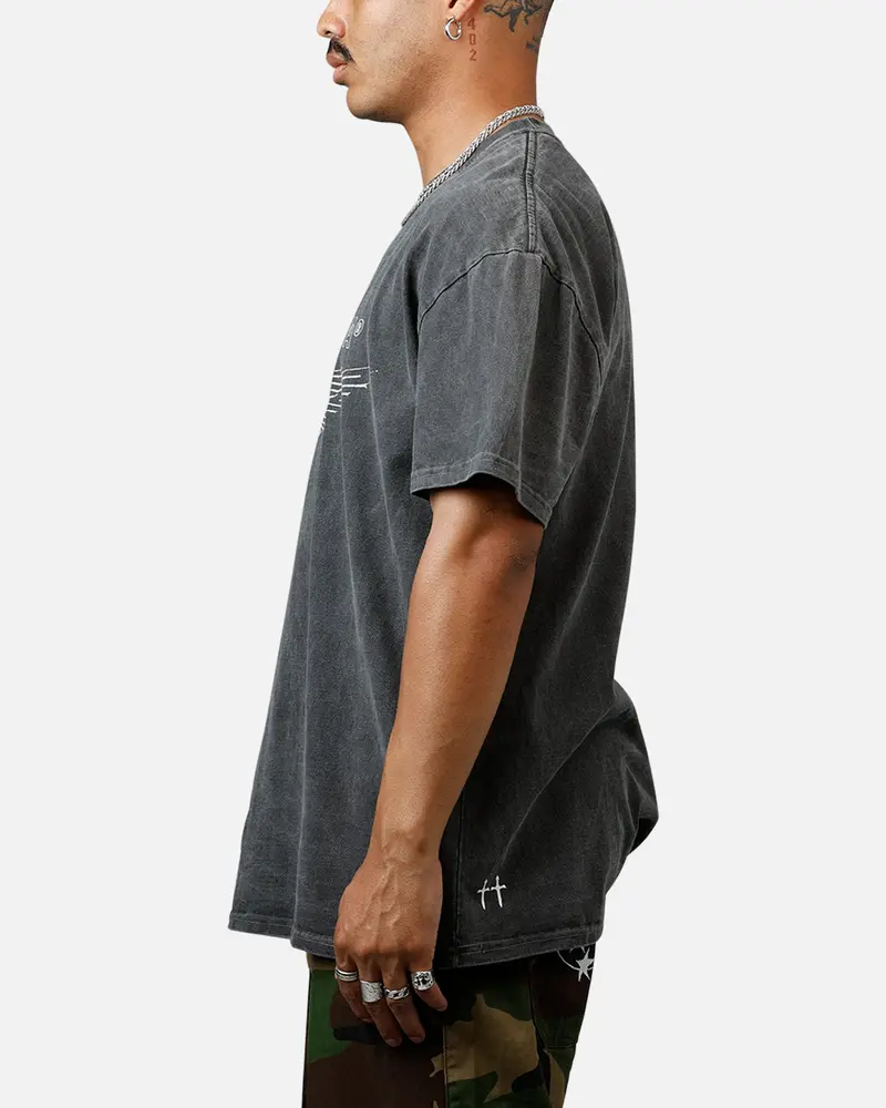 Saint Morta Liberty Boxy T-Shirt Black Wash 5