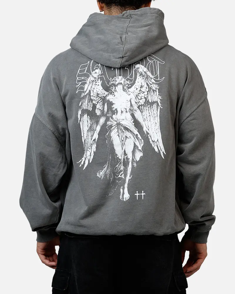 Saint Morta Lucian Premium Hoodie Washed Charcoal 1