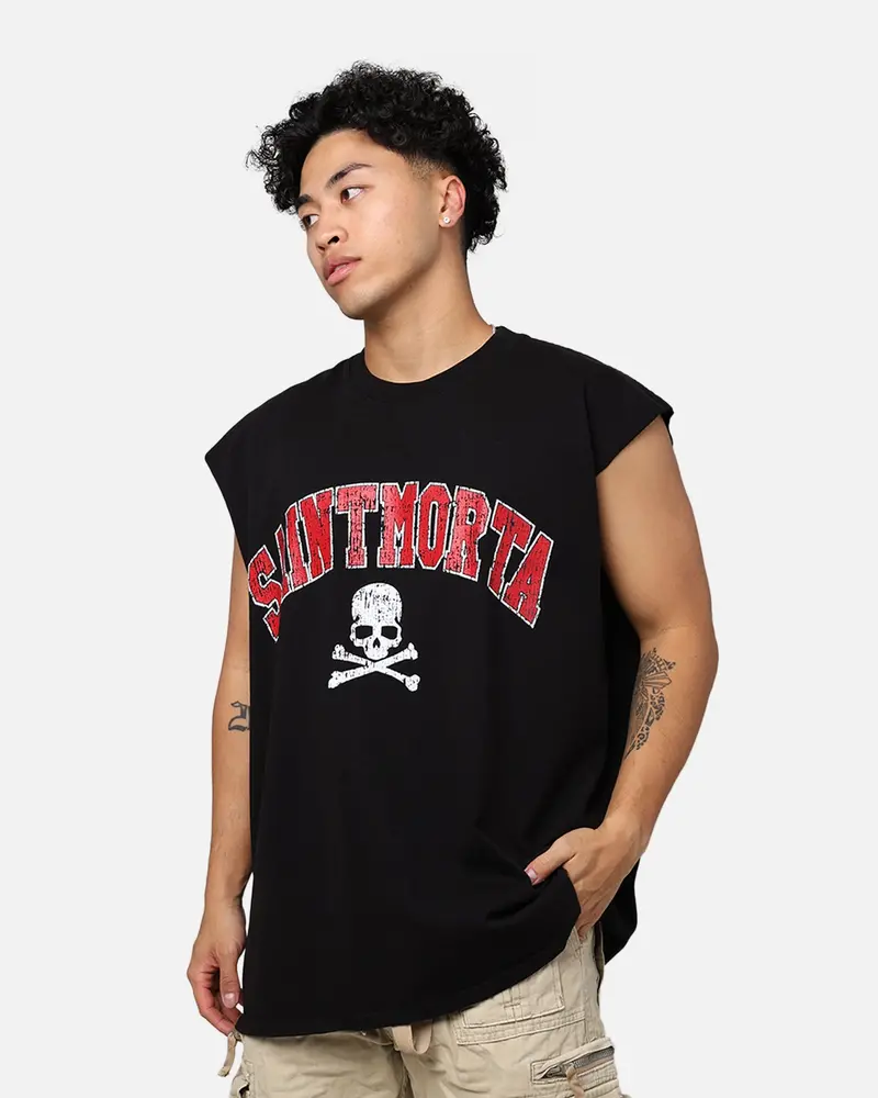 Saint Morta Members Club Muscle T-Shirt Black 1