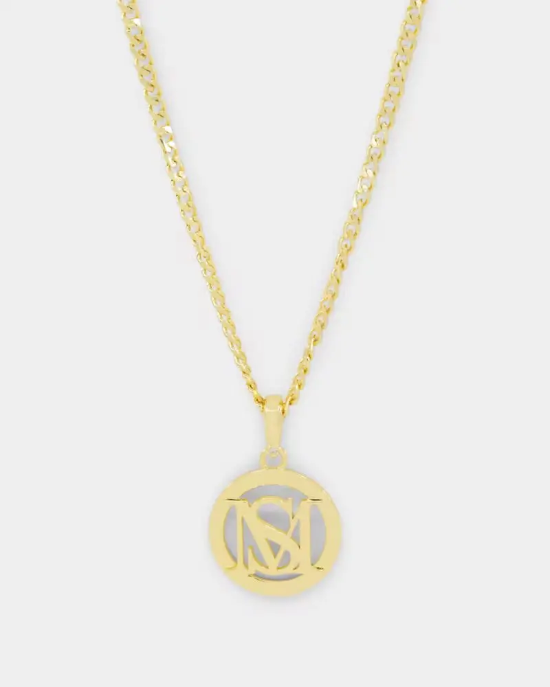 Saint Morta Monogram Pendant Chain Gold 1