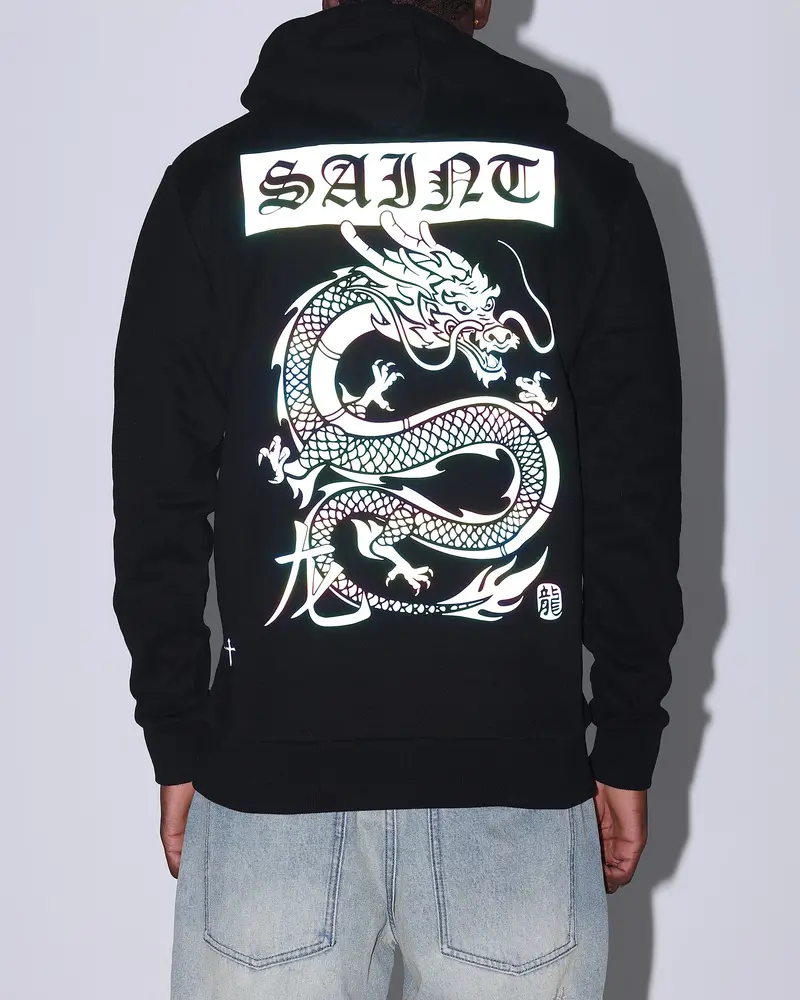Saint Morta New Age Yot Dragon Hoodie Black/3M 1