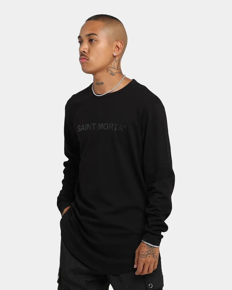Saint Morta Official El Duplo Long Sleeve T-Shirt Black/Black 1