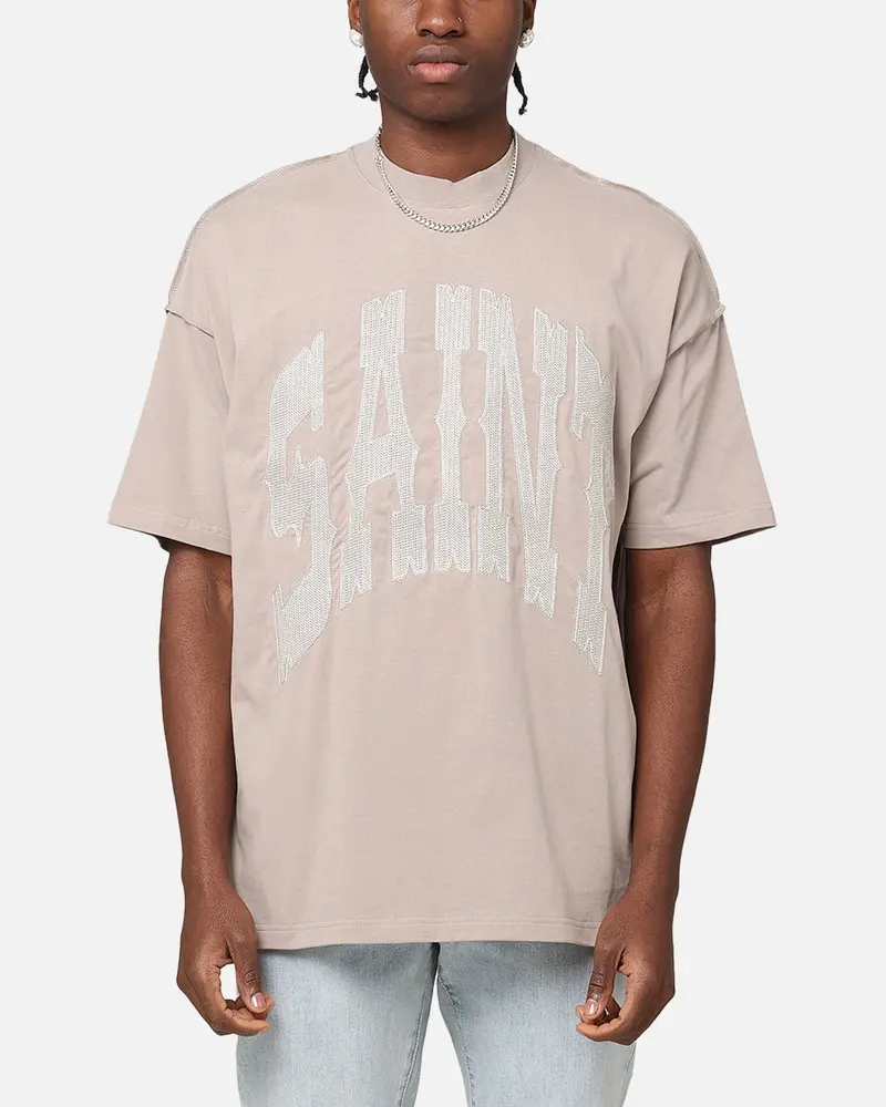 Saint Morta Outlaw Xweave Boxy T-Shirt Grey 1