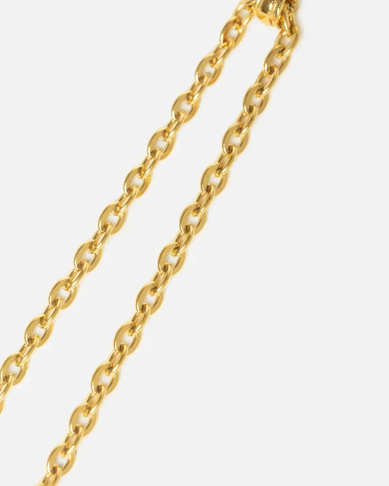Saint Morta Pearl Square Pendant Chain Gold 4