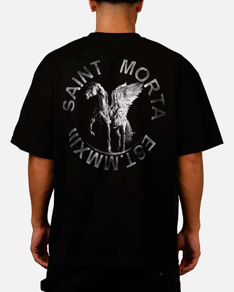 Saint Morta Pegasus Drop T-Shirt Black 1