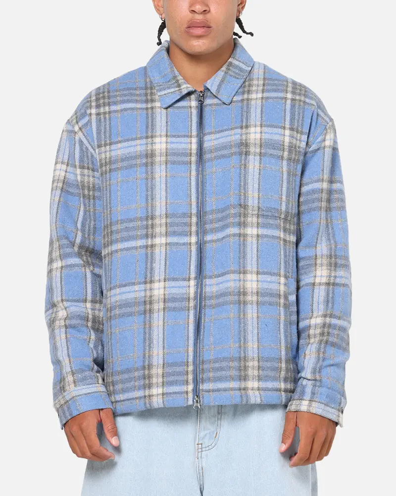 Saint Morta Plaid Zip Jacket Blue 1